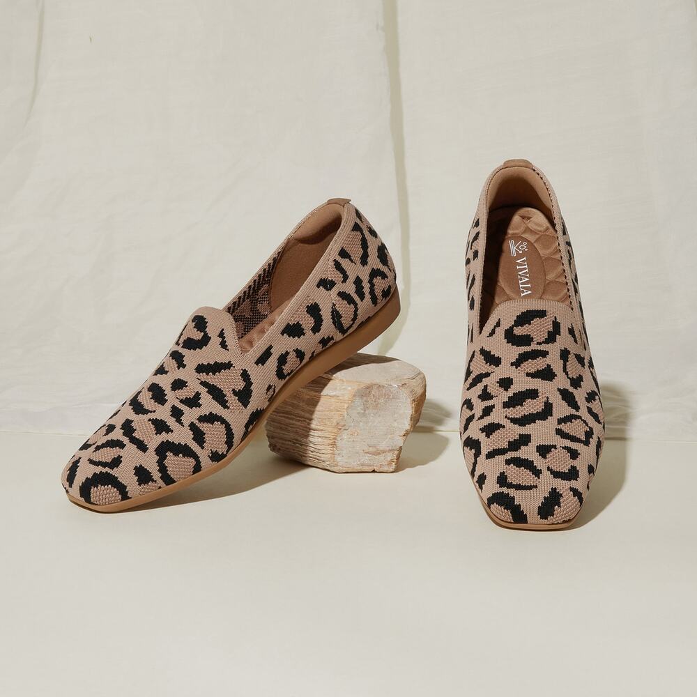 Vivaia Samantha Walker Water Repellent Minimalist Comfort Leopard Loafers 7